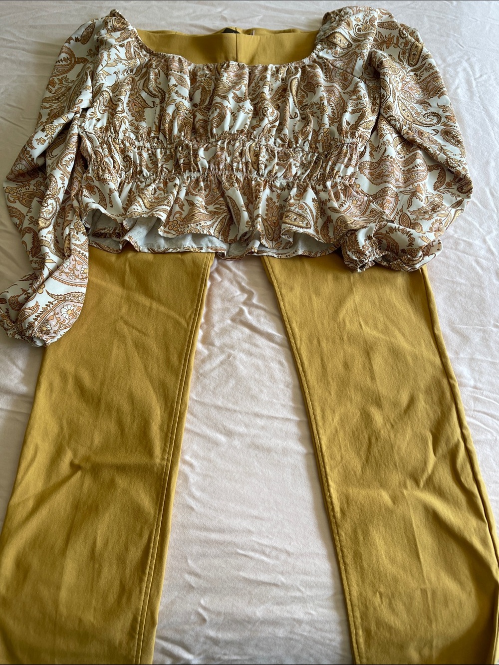 crosby. Mustard Flare Pants